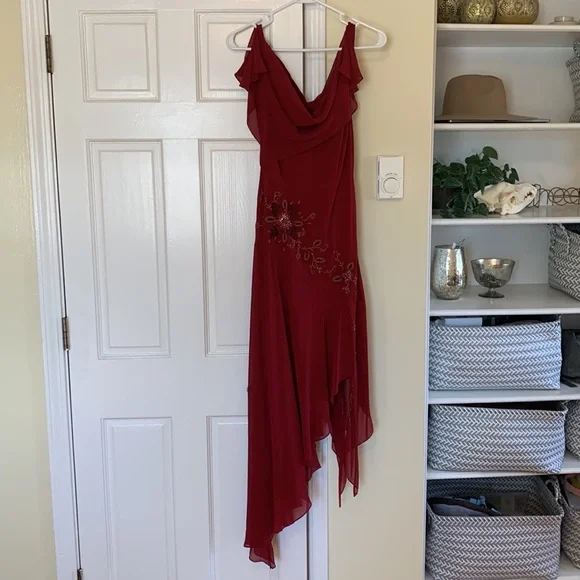 BCBGMaxAzria | Dresses | Whimsical Asymmetrical Beaded Dress